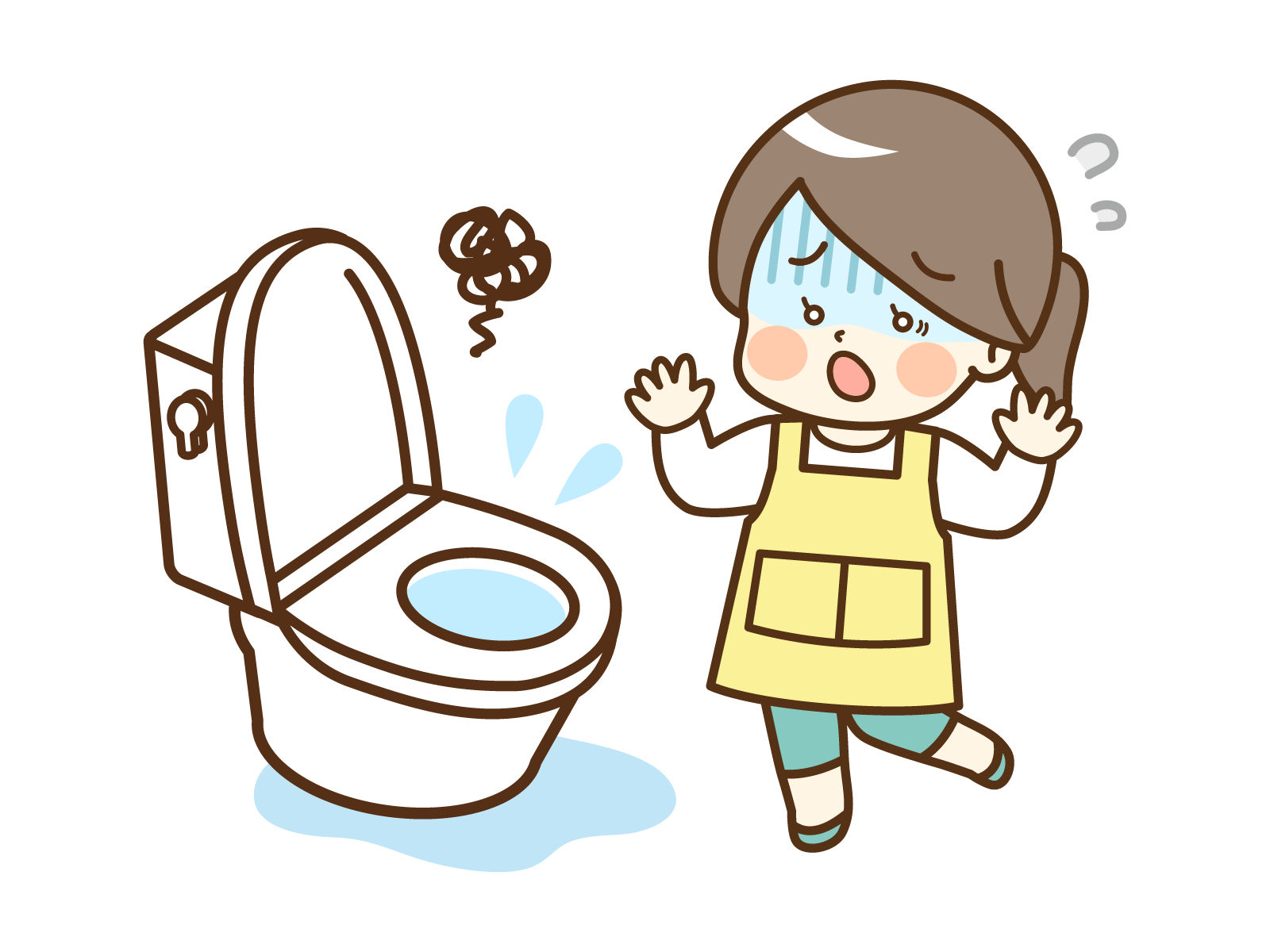 トイレのトラブル
・便器・給水管の水漏れ
・詰まりで流れない
・トイレ本体・部品の破損